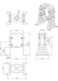 Motor mount Alu A60 complete