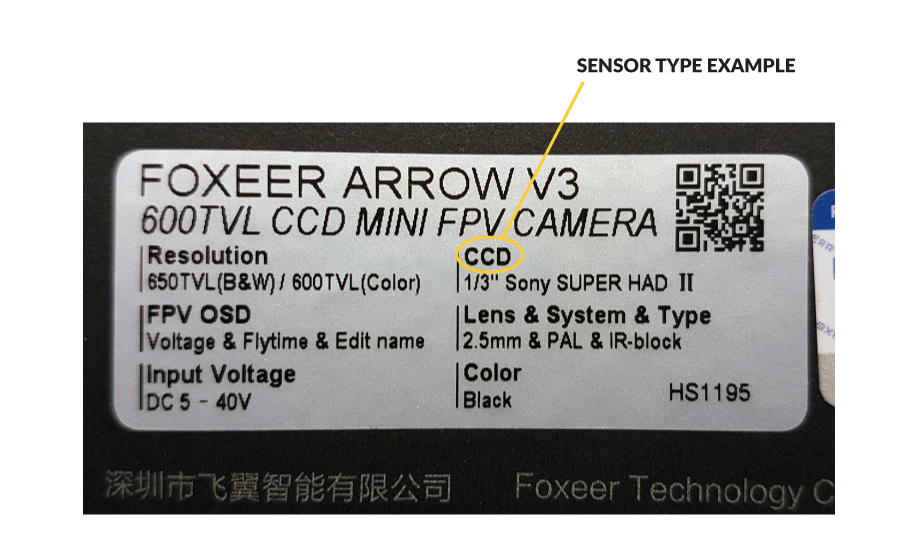 FPV Sensor type example