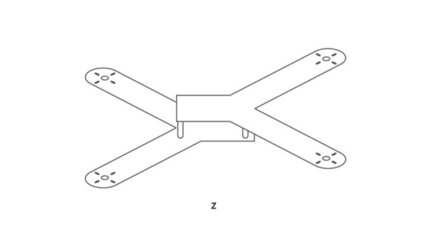 FPV Frame with Z Configuration