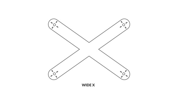 FPV Frame with Wide X Configuration